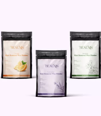 Orange, Lavender & Jasmine Painless Hair Removal Wax Powder Combo (3 x 100g)